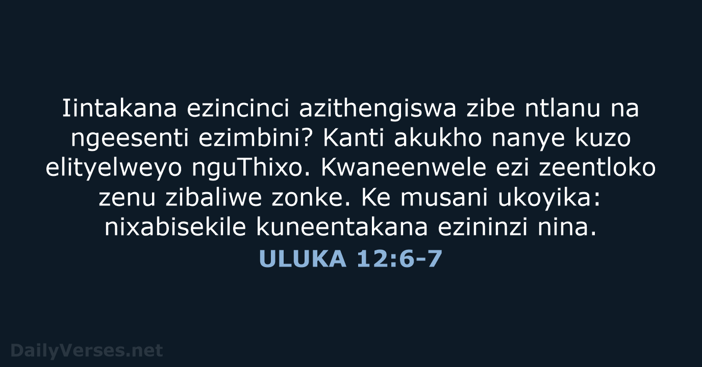 ULUKA 12:6-7 - XHO96
