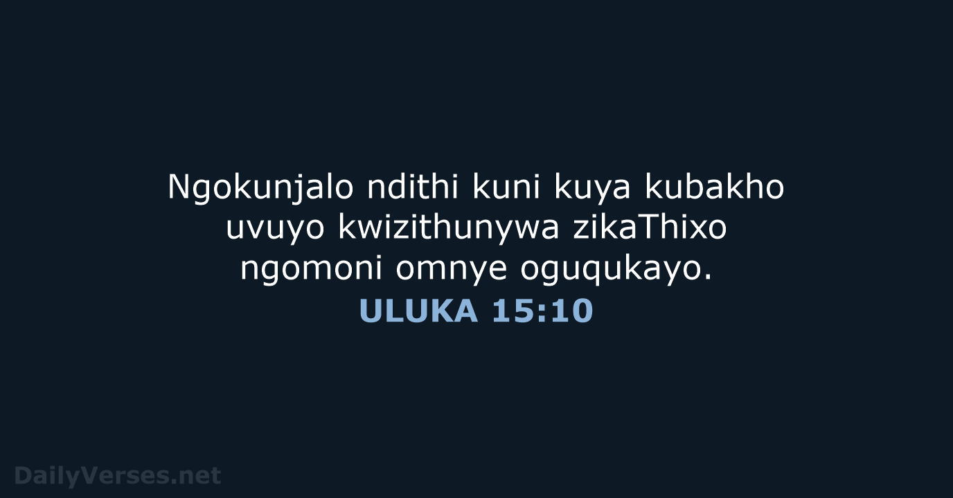 ULUKA 15:10 - XHO96