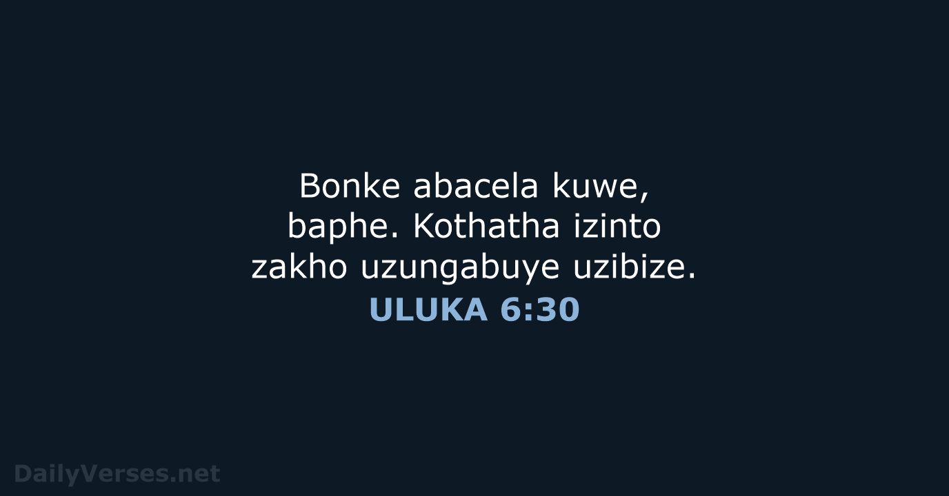 ULUKA 6:30 - XHO96