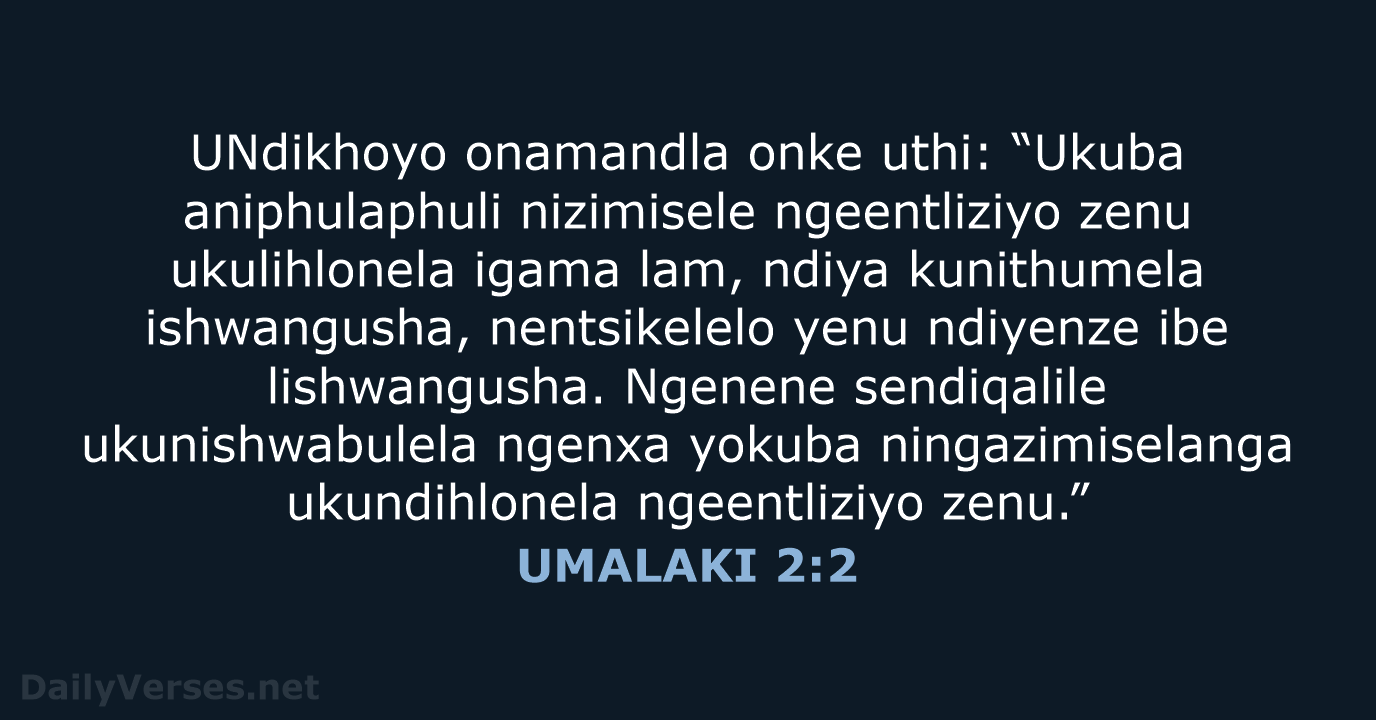 UMALAKI 2:2 - XHO96