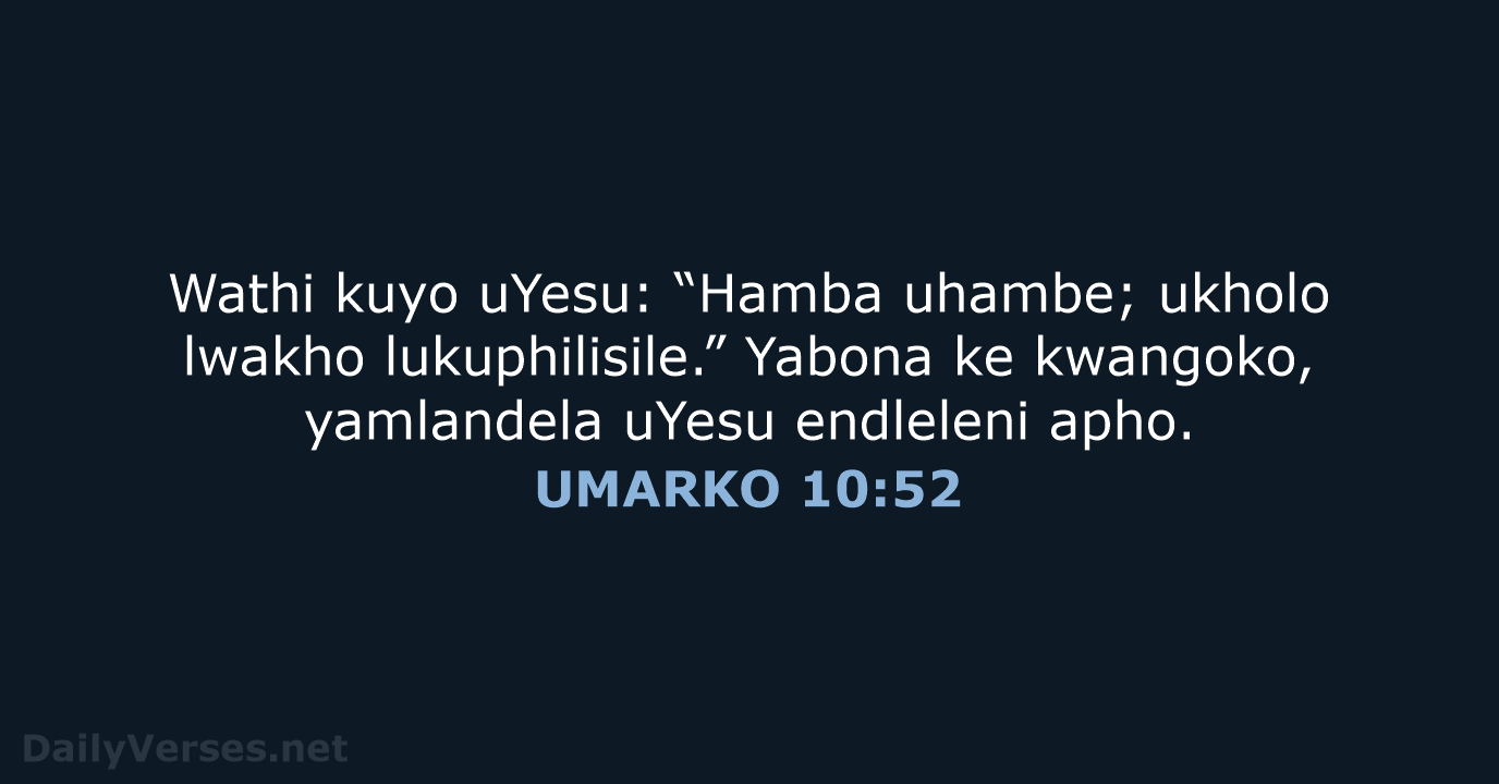UMARKO 10:52 - XHO96