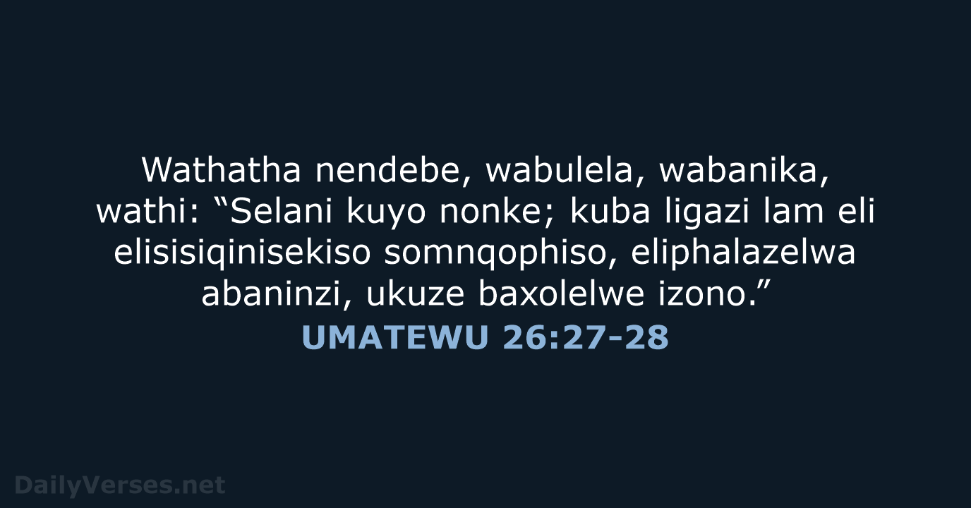 UMATEWU 26:27-28 - XHO96