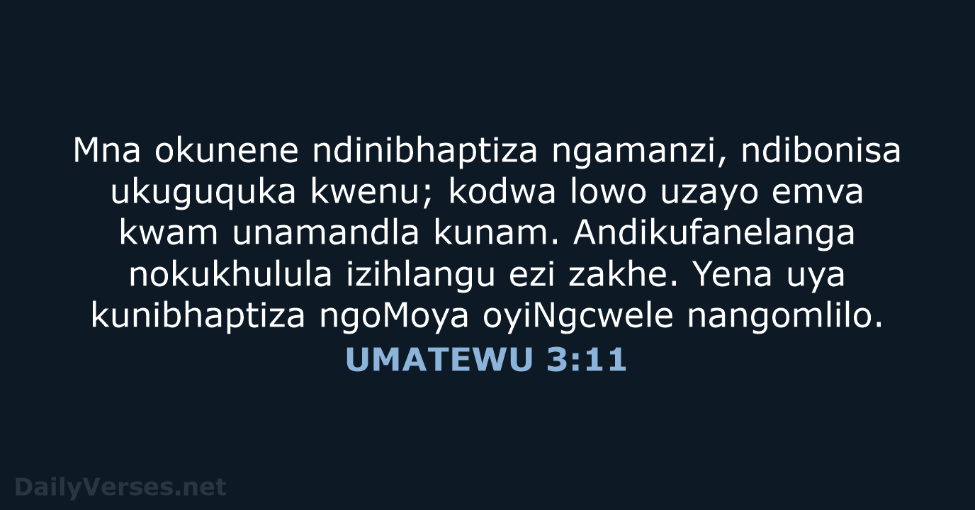 UMATEWU 3:11 - XHO96