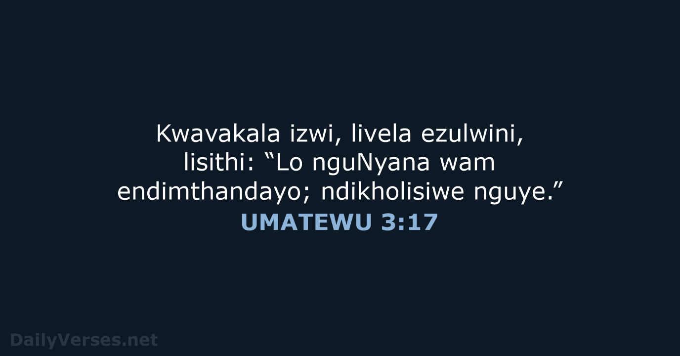 UMATEWU 3:17 - XHO96