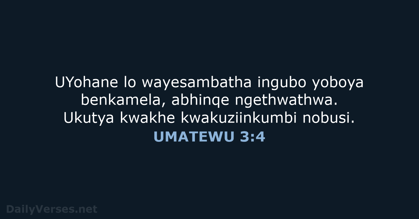 UMATEWU 3:4 - XHO96