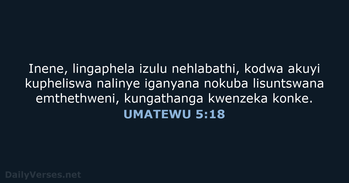 UMATEWU 5:18 - XHO96