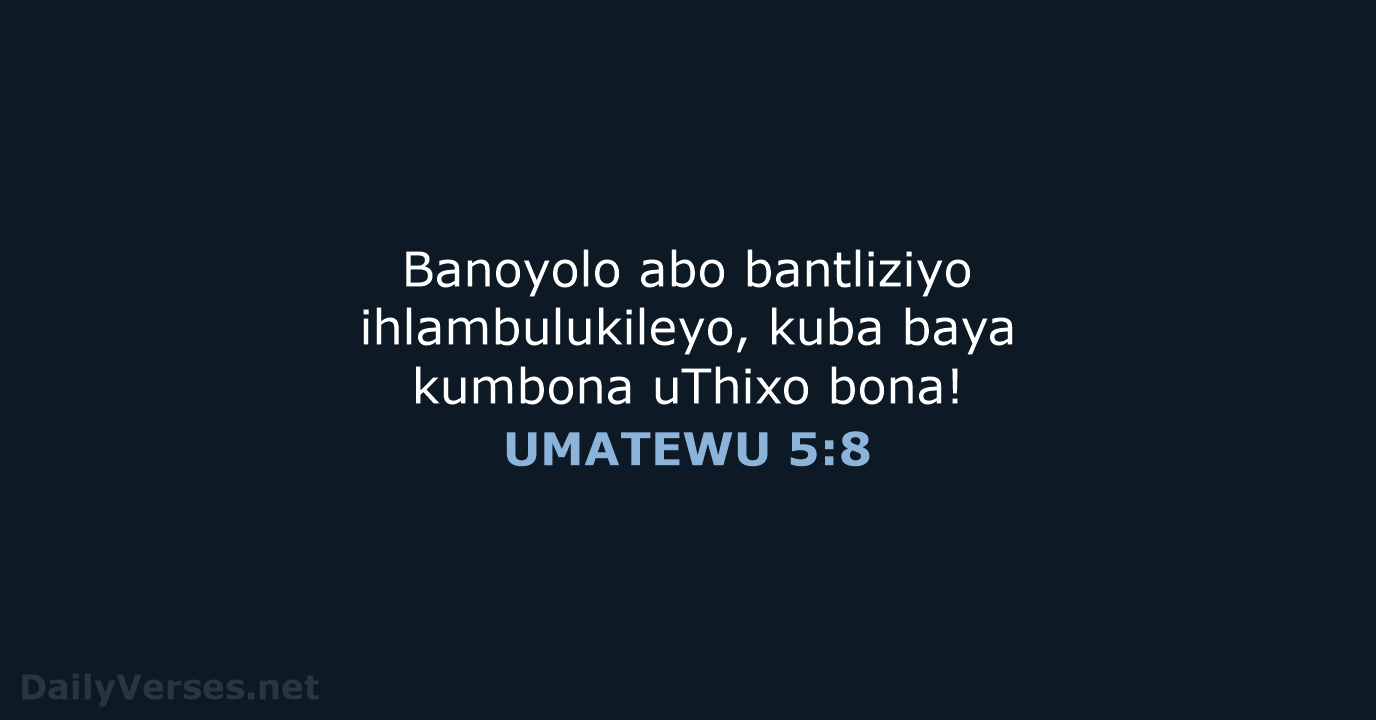 UMATEWU 5:8 - XHO96