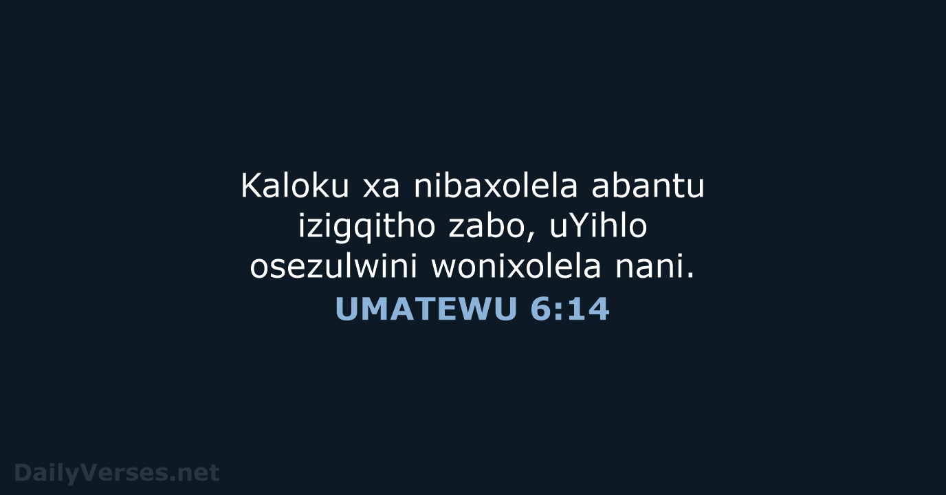 UMATEWU 6:14 - XHO96