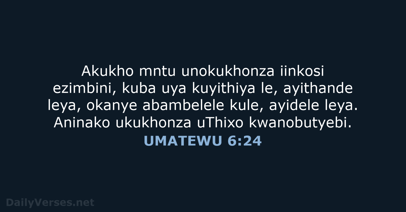 UMATEWU 6:24 - XHO96