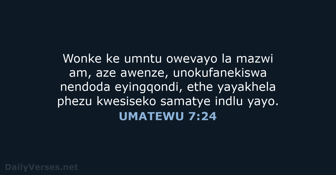 UMATEWU 7:24 - XHO96