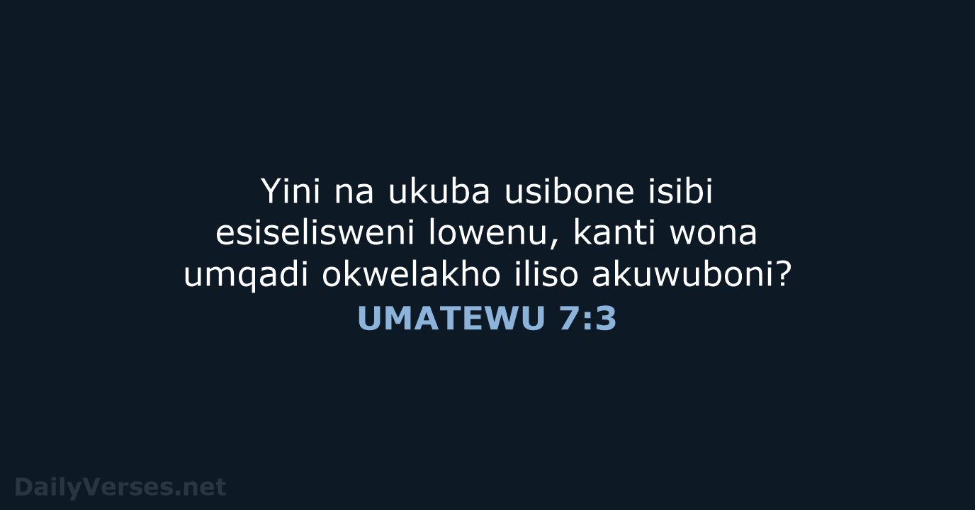 UMATEWU 7:3 - XHO96
