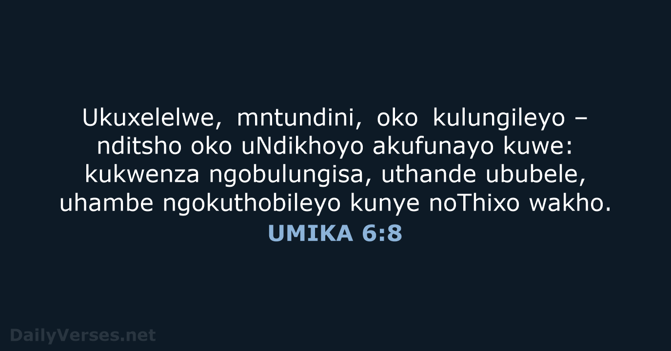 UMIKA 6:8 - XHO96