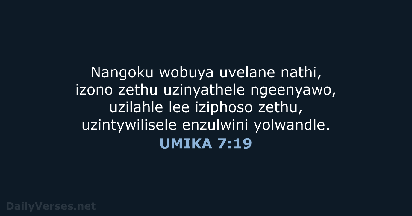 UMIKA 7:19 - XHO96