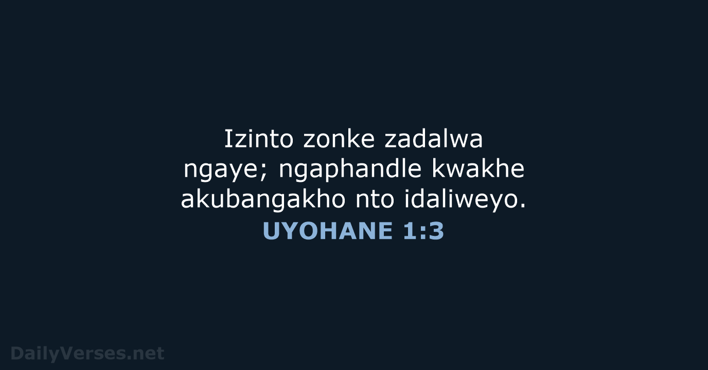 UYOHANE 1:3 - XHO96