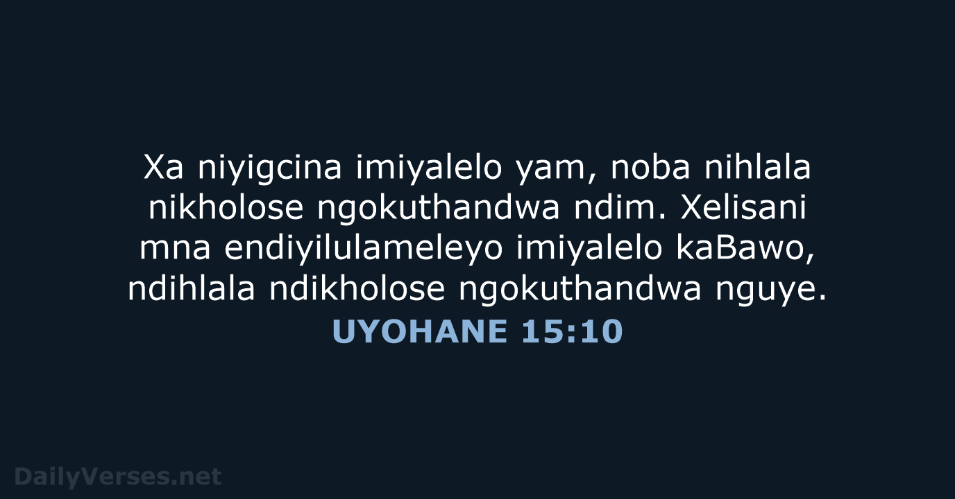UYOHANE 15:10 - XHO96