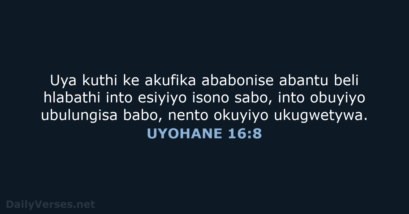 UYOHANE 16:8 - XHO96