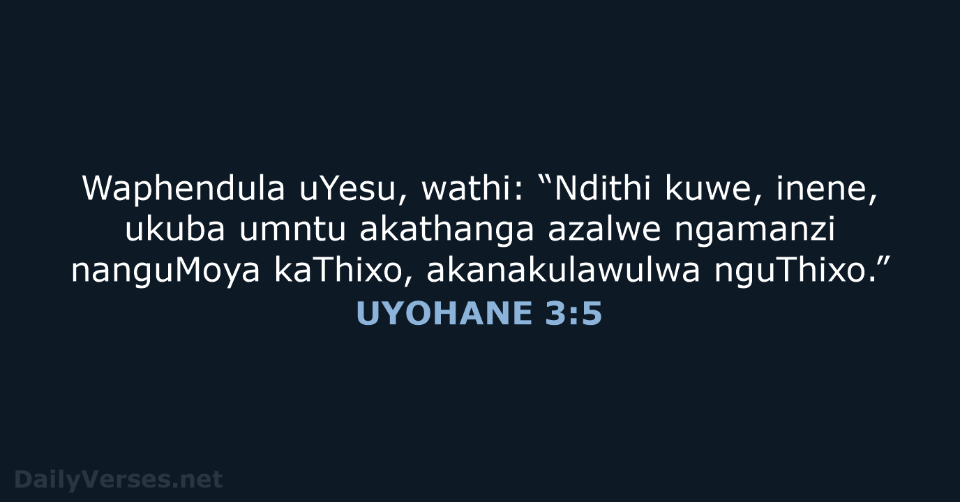 UYOHANE 3:5 - XHO96