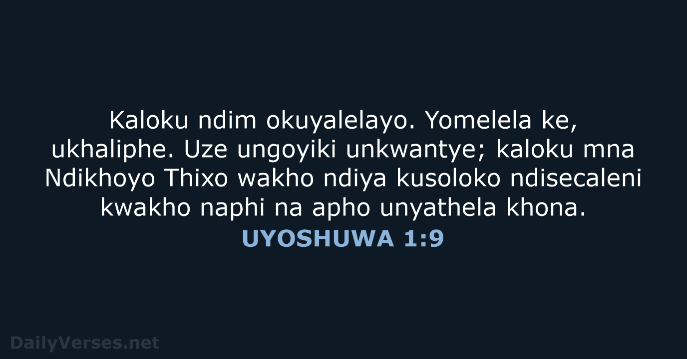 UYOSHUWA 1:9 - XHO96