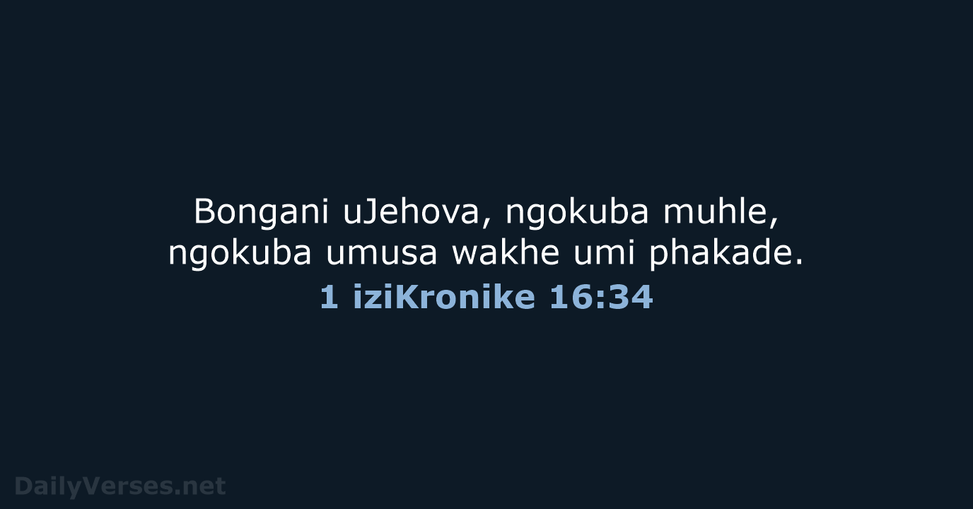 1 iziKronike 16:34 - ZUL59