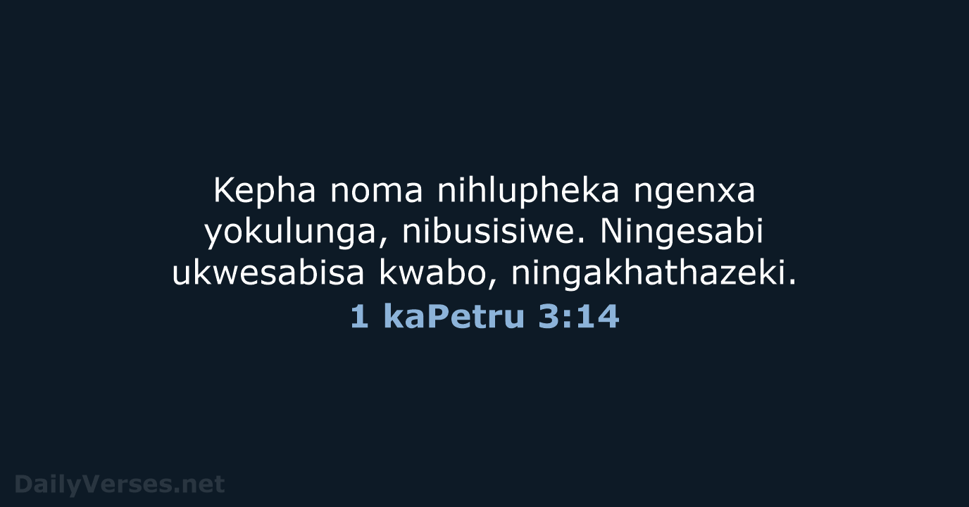 1 kaPetru 3:14 - ZUL59