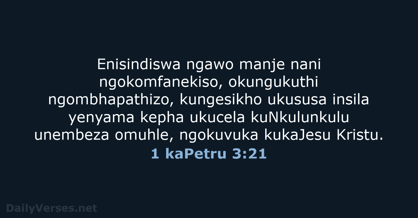 1 kaPetru 3:21 - ZUL59