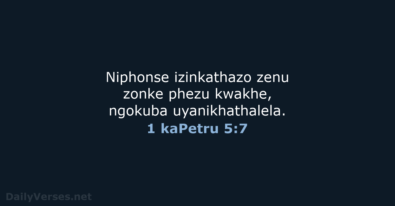 1 kaPetru 5:7 - ZUL59