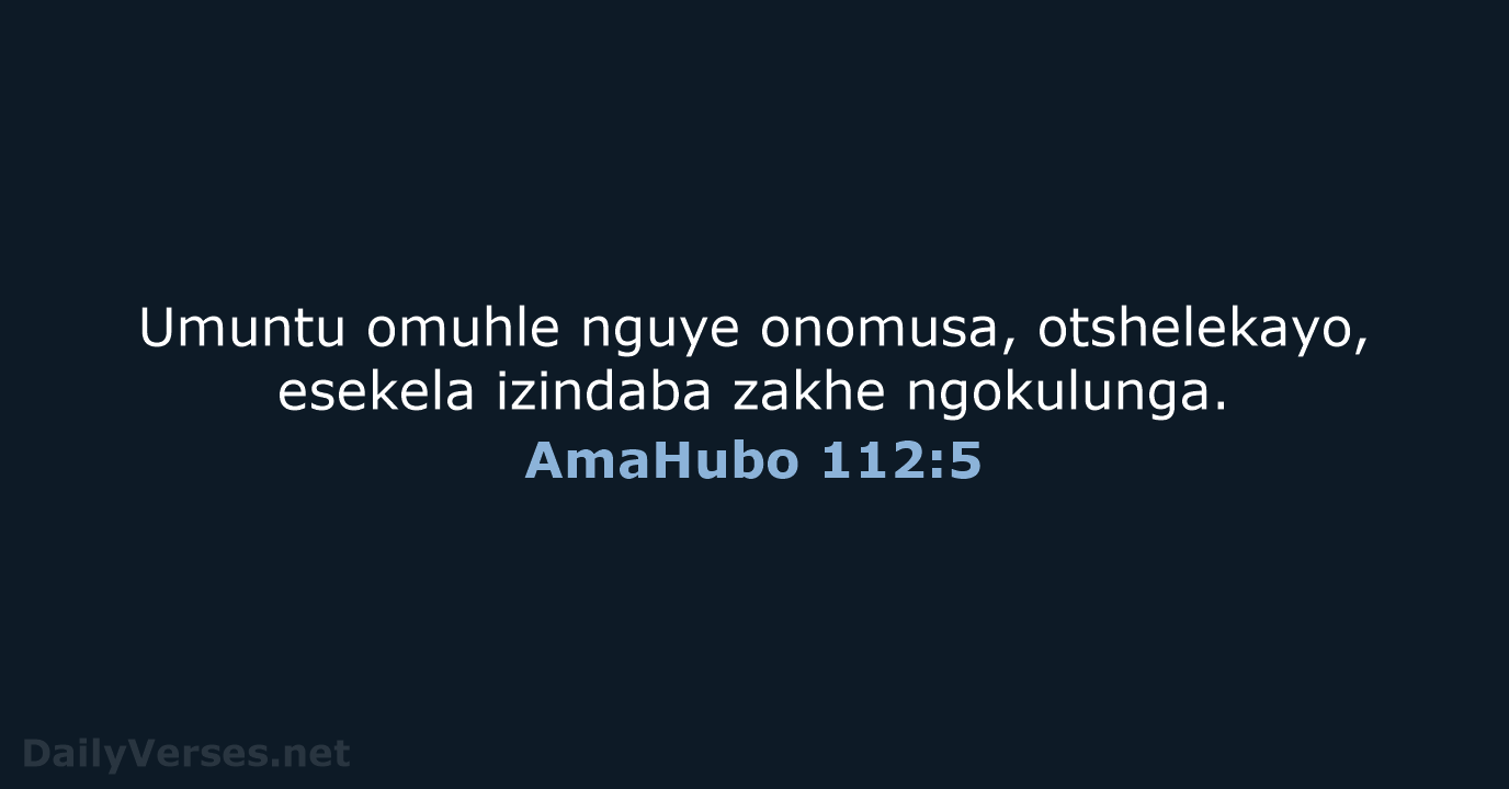 AmaHubo 112:5 - ZUL59
