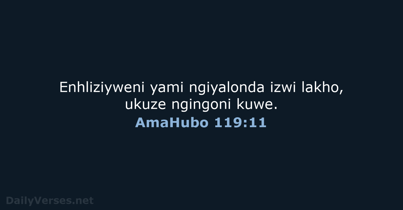 AmaHubo 119:11 - ZUL59