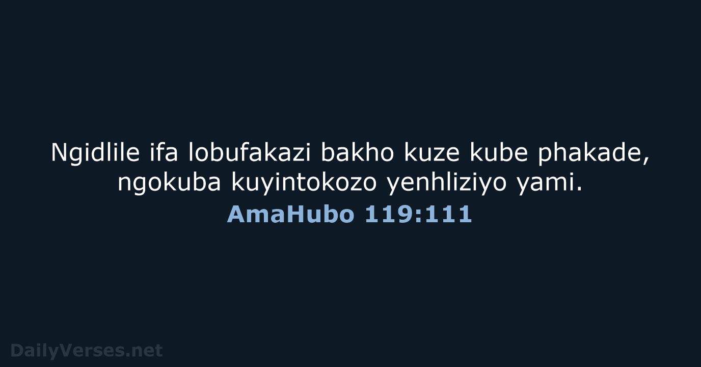 AmaHubo 119:111 - ZUL59