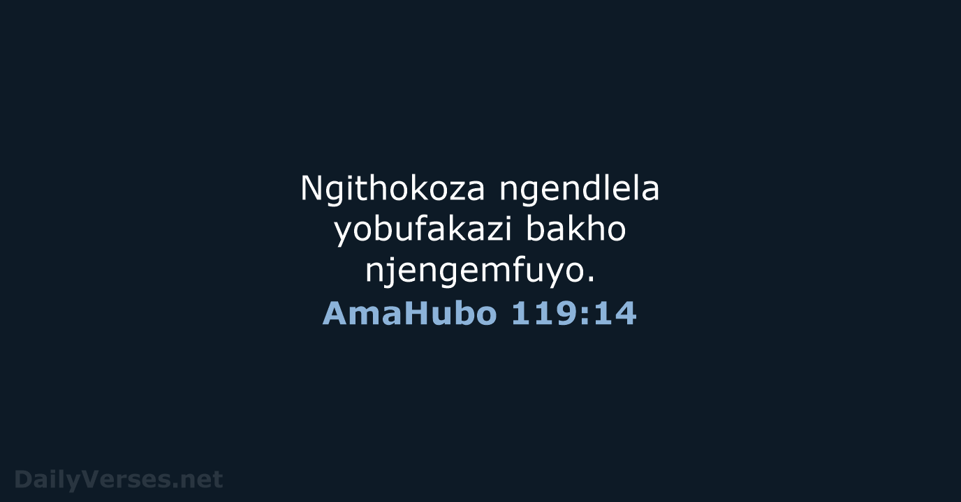 AmaHubo 119:14 - ZUL59