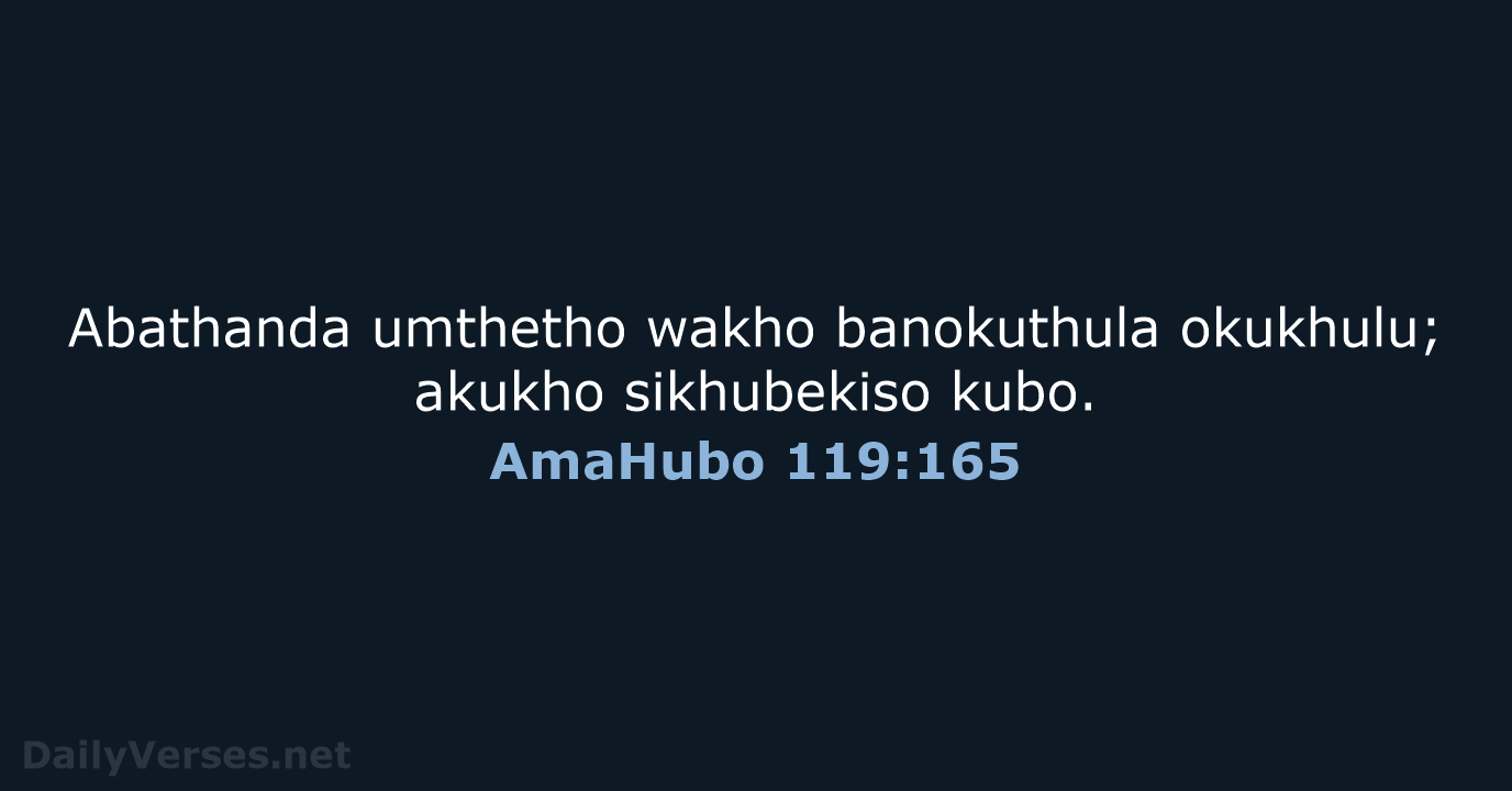 AmaHubo 119:165 - ZUL59