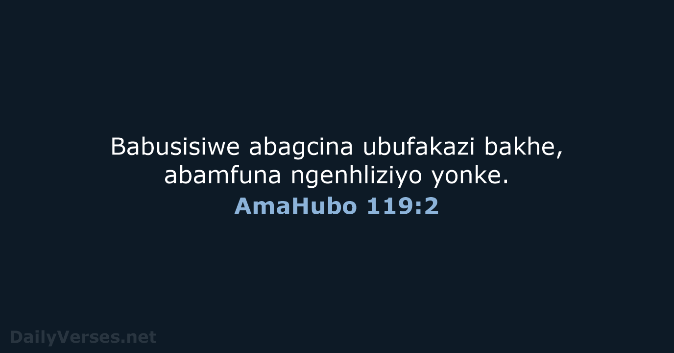 AmaHubo 119:2 - ZUL59