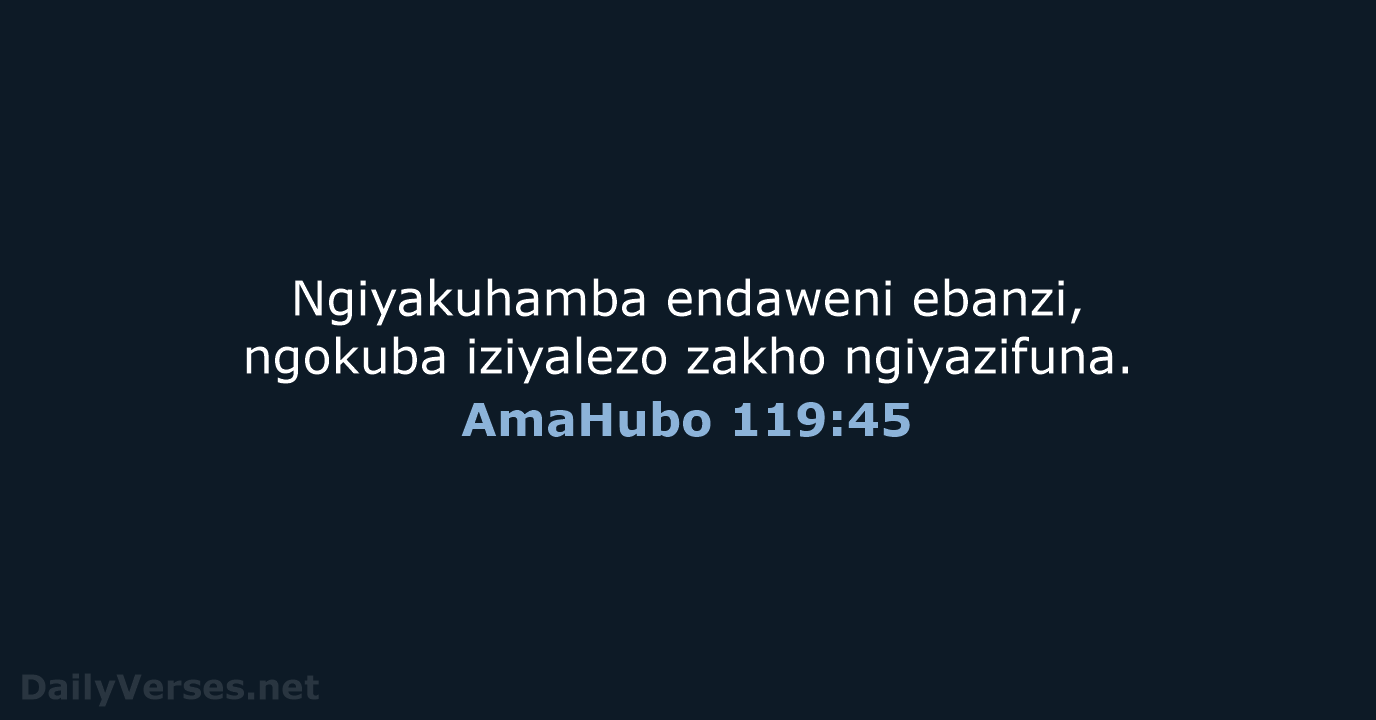 AmaHubo 119:45 - ZUL59