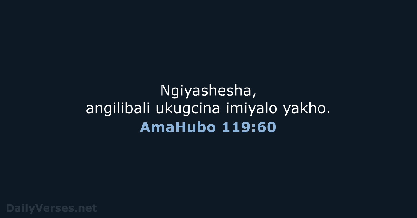 AmaHubo 119:60 - ZUL59