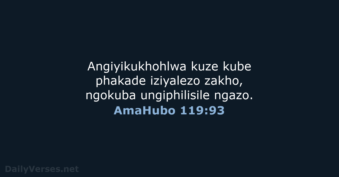 AmaHubo 119:93 - ZUL59