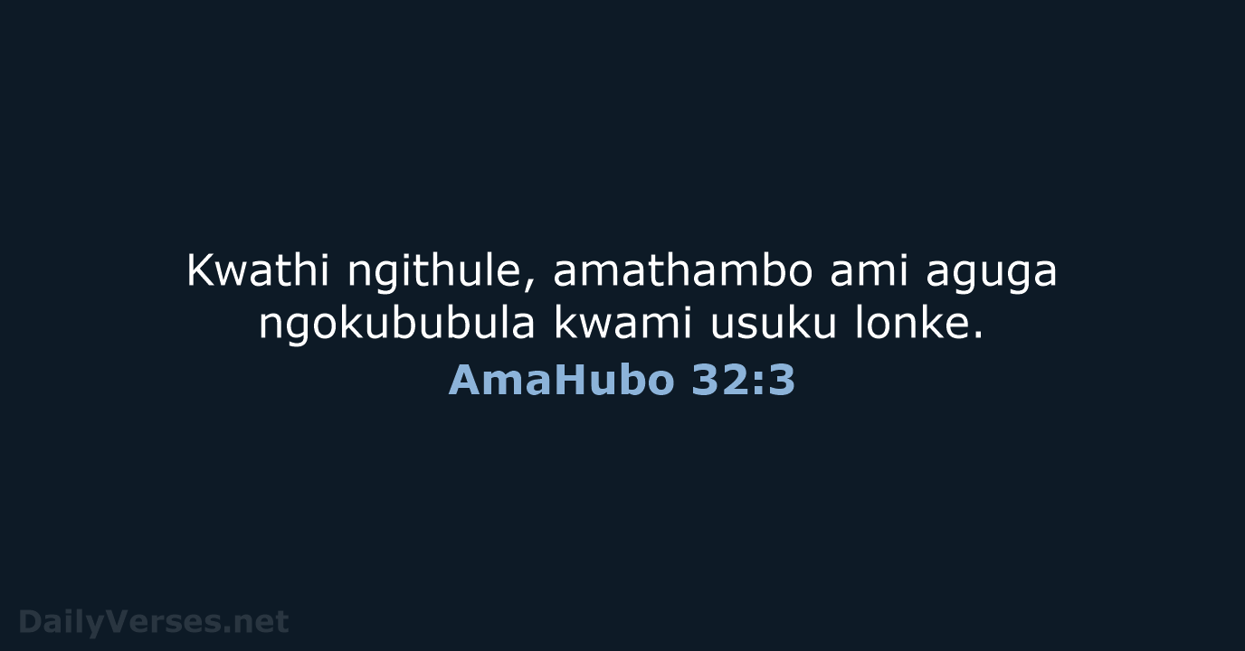 AmaHubo 32:3 - ZUL59