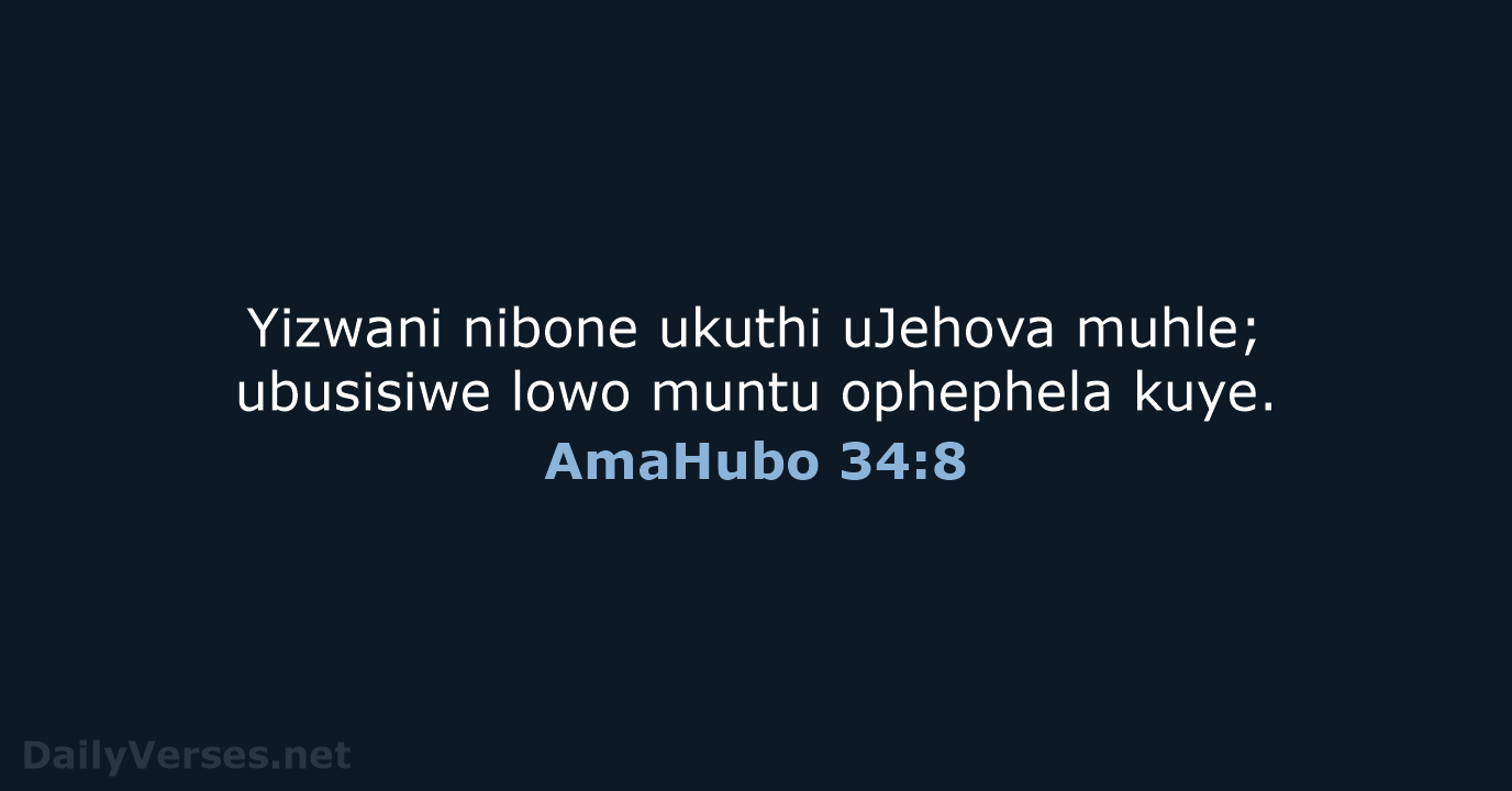 AmaHubo 34:8 - ZUL59