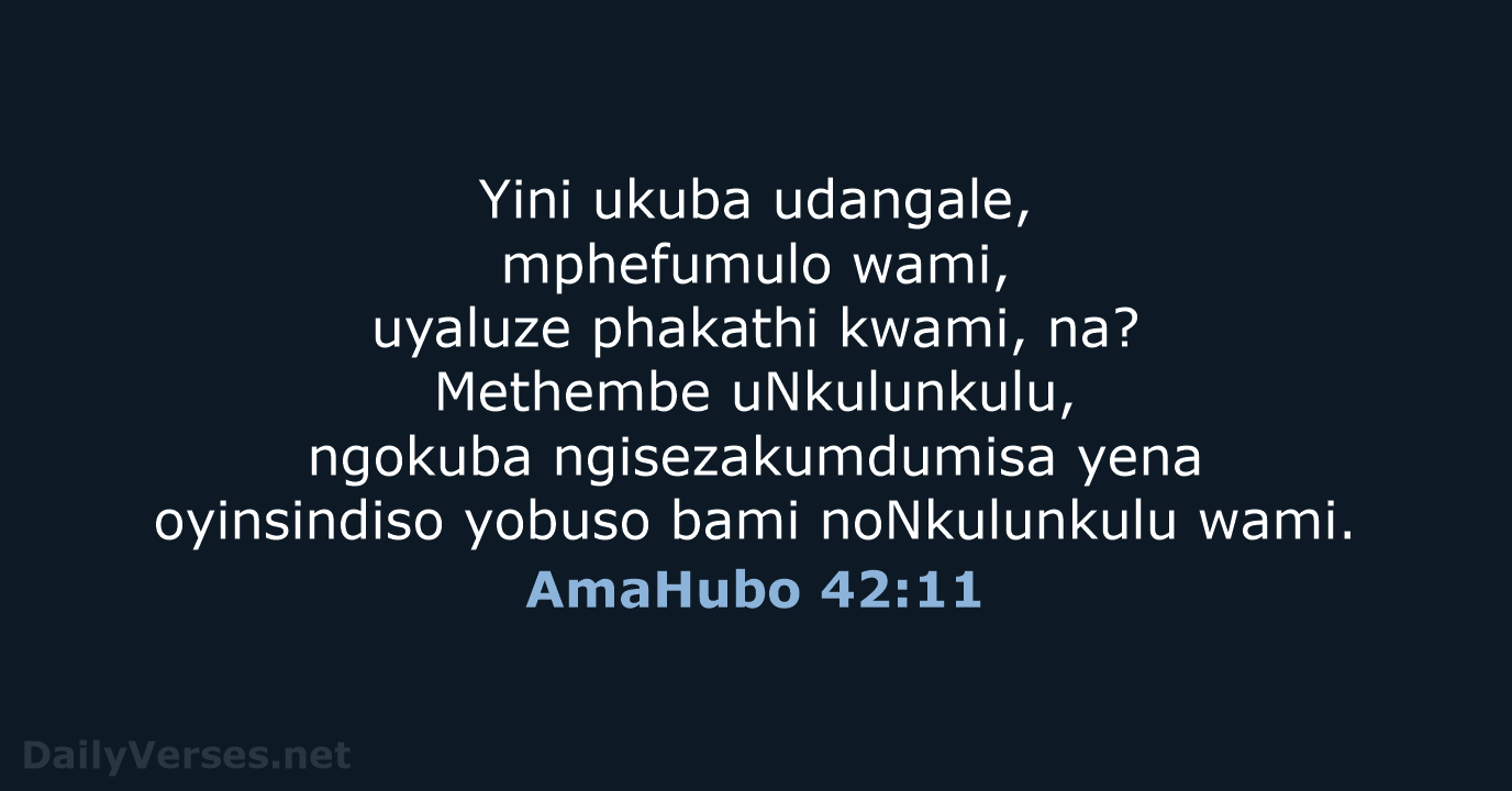 AmaHubo 42:11 - ZUL59