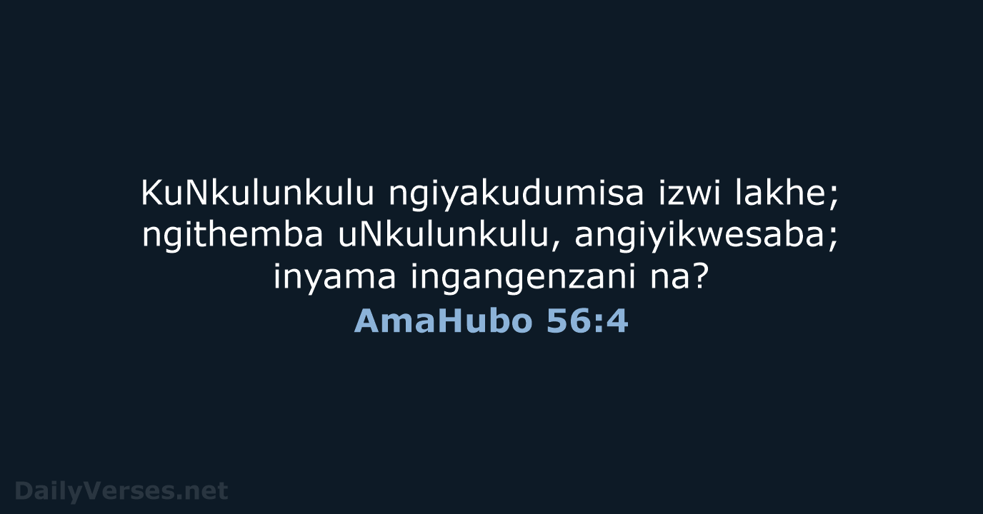 AmaHubo 56:4 - ZUL59