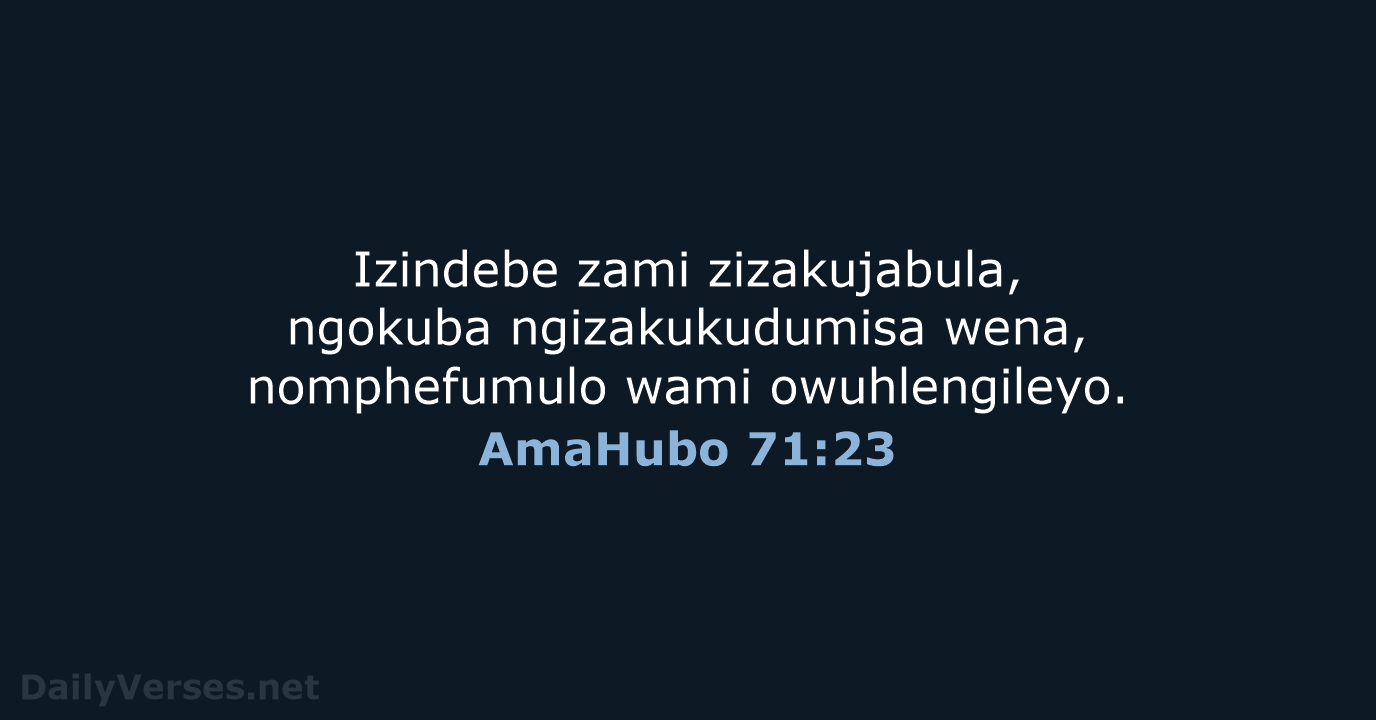 AmaHubo 71:23 - ZUL59
