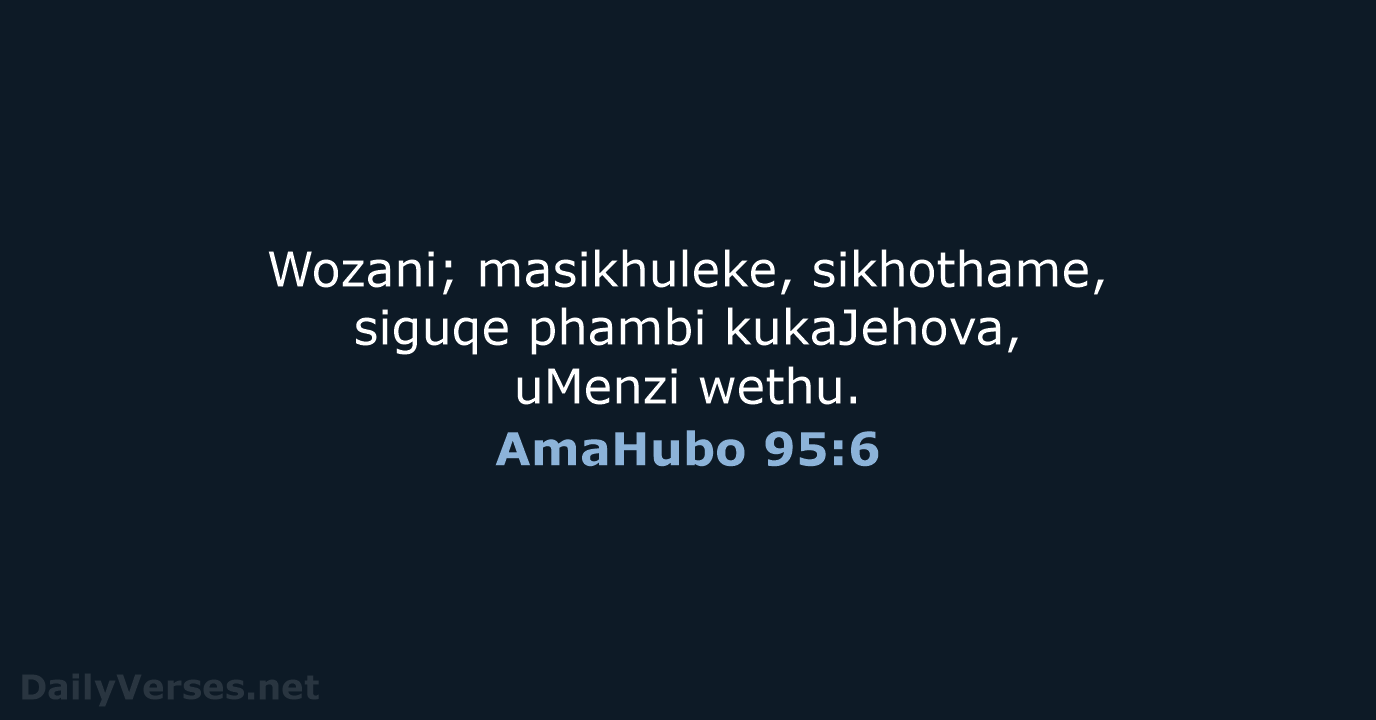 AmaHubo 95:6 - ZUL59