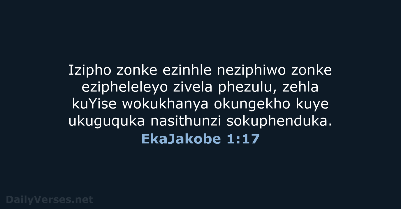 EkaJakobe 1:17 - ZUL59