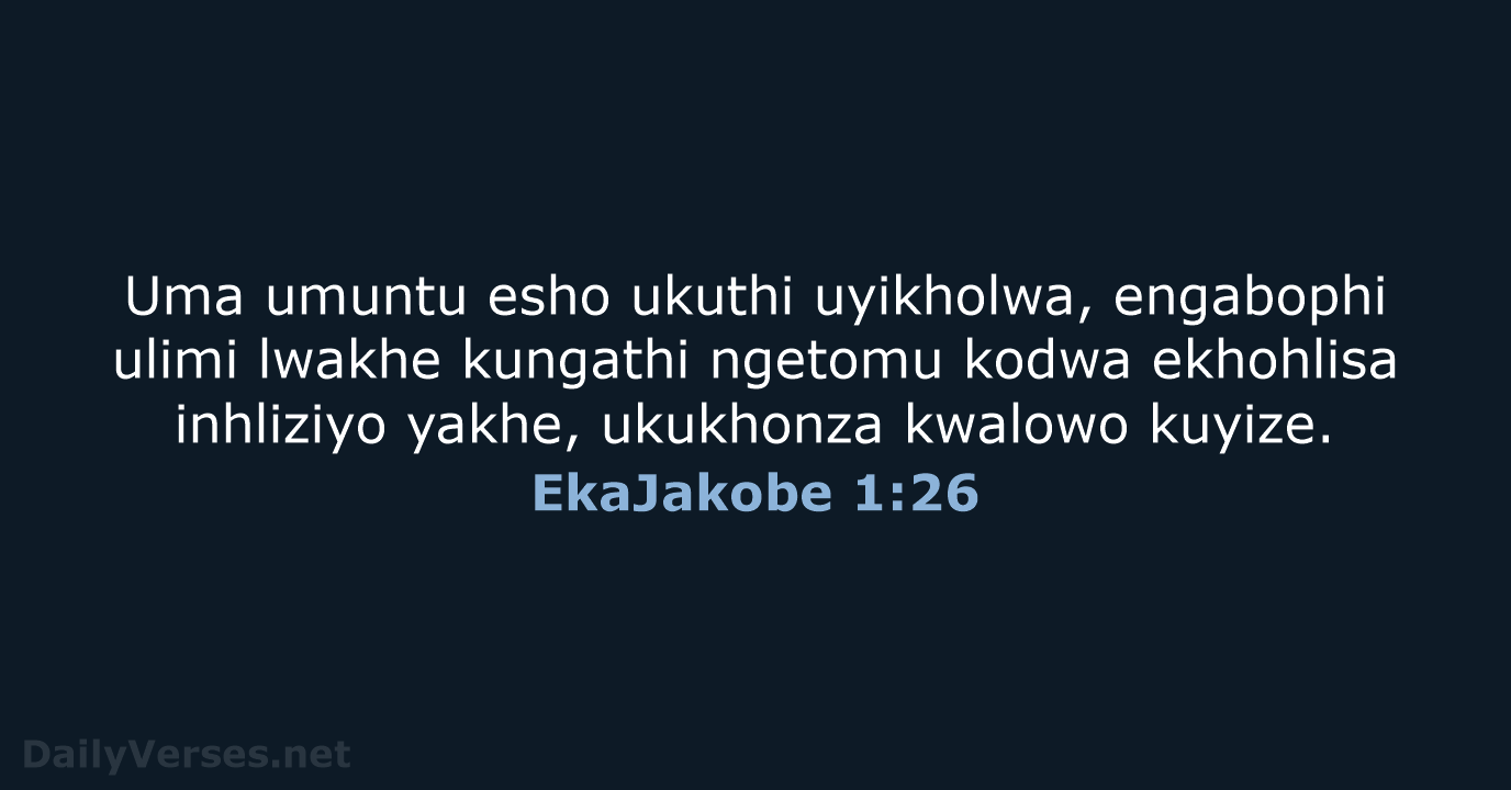 EkaJakobe 1:26 - ZUL59
