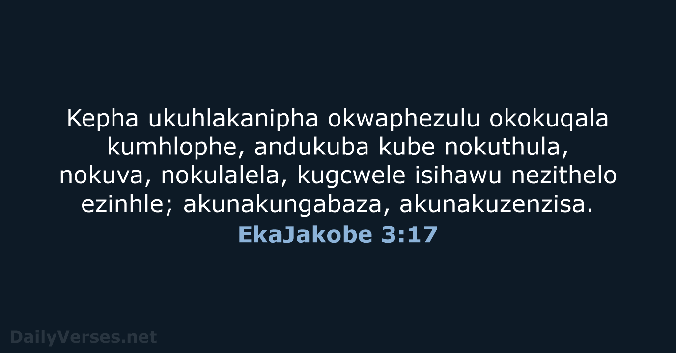 EkaJakobe 3:17 - ZUL59