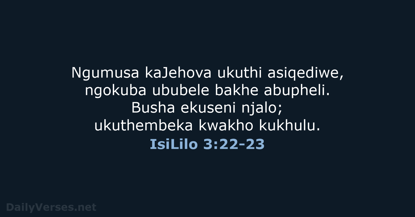 IsiLilo 3:22-23 - ZUL59