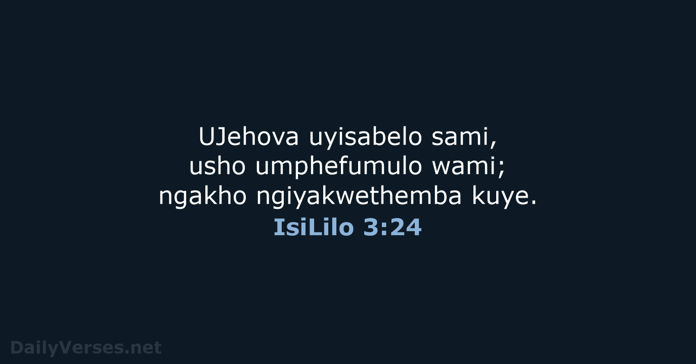 IsiLilo 3:24 - ZUL59