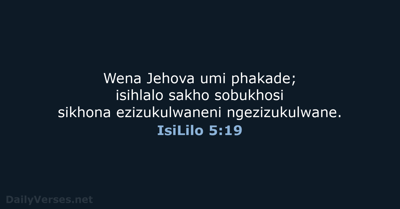 IsiLilo 5:19 - ZUL59