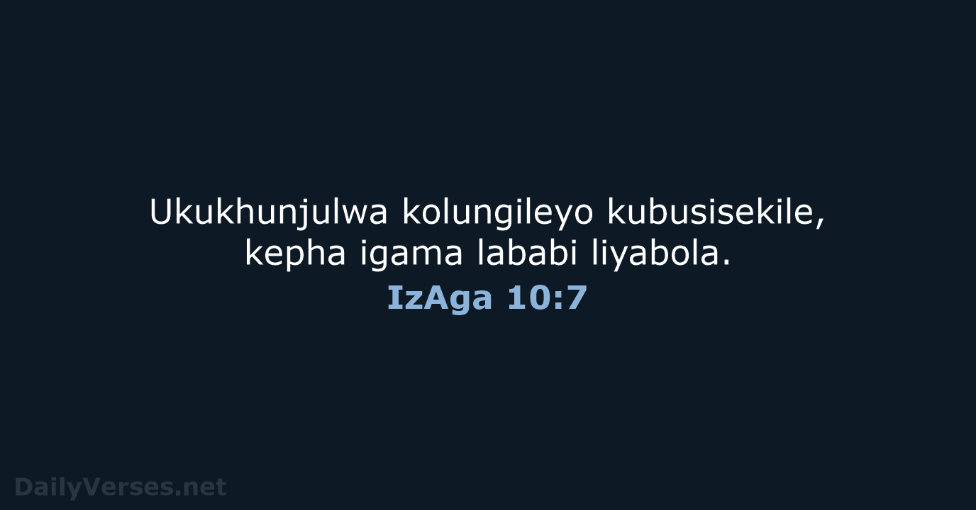 IzAga 10:7 - ZUL59