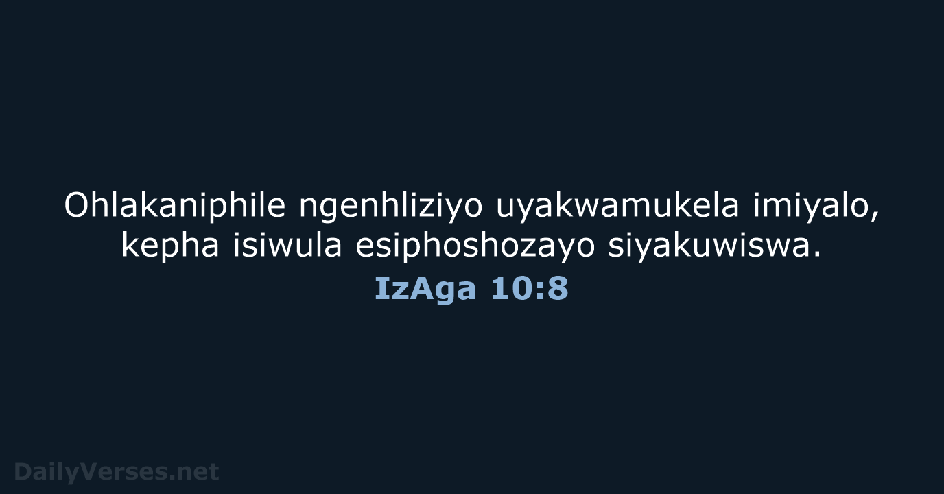 IzAga 10:8 - ZUL59