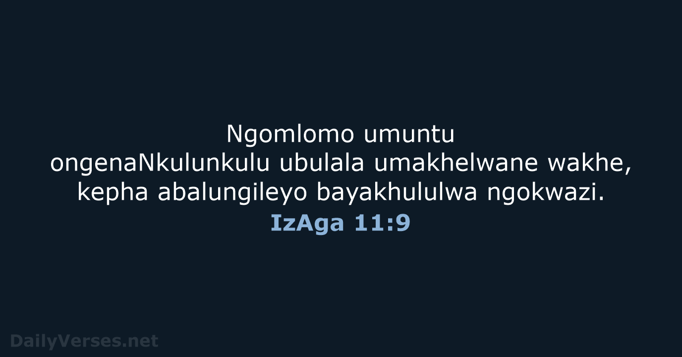 IzAga 11:9 - ZUL59